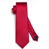 imageHISDERN Mens Solid Color Ties Formal Satin Necktie and Pocket Square Set Classic Wedding Business Tie ampamp HandkerchiefDred1
