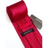 imageHISDERN Mens Solid Color Ties Formal Satin Necktie and Pocket Square Set Classic Wedding Business Tie ampamp HandkerchiefDred1