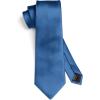 imageHISDERN Mens Solid Color Ties Formal Satin Necktie and Pocket Square Set Classic Wedding Business Tie ampamp HandkerchiefEblue Ashes