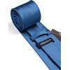imageHISDERN Mens Solid Color Ties Formal Satin Necktie and Pocket Square Set Classic Wedding Business Tie ampamp HandkerchiefEblue Ashes