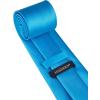 imageHISDERN Mens Solid Color Ties Formal Satin Necktie and Pocket Square Set Classic Wedding Business Tie ampamp HandkerchiefEcyan Blue