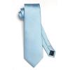 imageHISDERN Mens Solid Color Ties Formal Satin Necktie and Pocket Square Set Classic Wedding Business Tie ampamp HandkerchiefElight Blue