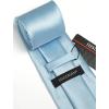 imageHISDERN Mens Solid Color Ties Formal Satin Necktie and Pocket Square Set Classic Wedding Business Tie ampamp HandkerchiefElight Blue