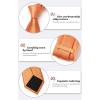 imageHISDERN Mens Solid Color Ties Formal Satin Necktie and Pocket Square Set Classic Wedding Business Tie ampamp HandkerchiefFlight Orange