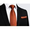 imageHISDERN Mens Solid Color Ties Formal Satin Necktie and Pocket Square Set Classic Wedding Business Tie ampamp HandkerchiefFrust