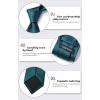 imageHISDERN Mens Solid Color Ties Formal Satin Necktie and Pocket Square Set Classic Wedding Business Tie ampamp HandkerchiefGdark Green
