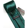 imageHISDERN Mens Solid Color Ties Formal Satin Necktie and Pocket Square Set Classic Wedding Business Tie ampamp HandkerchiefGemerald Green