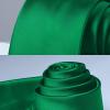 imageHISDERN Mens Solid Color Ties Formal Satin Necktie and Pocket Square Set Classic Wedding Business Tie ampamp HandkerchiefGgreen