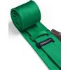 imageHISDERN Mens Solid Color Ties Formal Satin Necktie and Pocket Square Set Classic Wedding Business Tie ampamp HandkerchiefGgreen