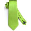 imageHISDERN Mens Solid Color Ties Formal Satin Necktie and Pocket Square Set Classic Wedding Business Tie ampamp HandkerchiefGgreen2
