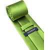 imageHISDERN Mens Solid Color Ties Formal Satin Necktie and Pocket Square Set Classic Wedding Business Tie ampamp HandkerchiefGgreen2