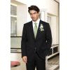 imageHISDERN Mens Solid Color Ties Formal Satin Necktie and Pocket Square Set Classic Wedding Business Tie ampamp HandkerchiefGsage Green