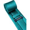 imageHISDERN Mens Solid Color Ties Formal Satin Necktie and Pocket Square Set Classic Wedding Business Tie ampamp HandkerchiefGturquoise