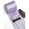 imageHISDERN Mens Solid Color Ties Formal Satin Necktie and Pocket Square Set Classic Wedding Business Tie ampamp HandkerchiefIlight Purple