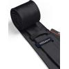 imageHISDERN Mens Solid Color Ties Formal Satin Necktie and Pocket Square Set Classic Wedding Business Tie ampamp HandkerchiefJblack