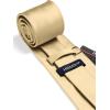 imageHISDERN Mens Solid Color Ties Formal Satin Necktie and Pocket Square Set Classic Wedding Business Tie ampamp HandkerchiefMchampagne