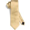 imageHISDERN Mens Solid Color Ties Formal Satin Necktie and Pocket Square Set Classic Wedding Business Tie ampamp HandkerchiefMchampagne