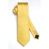 imageHISDERN Mens Solid Color Ties Formal Satin Necktie and Pocket Square Set Classic Wedding Business Tie ampamp HandkerchiefNlight Yellow
