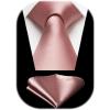imageHISDERN Mens Solid Color Ties Formal Satin Necktie and Pocket Square Set Classic Wedding Business Tie ampamp HandkerchiefCblush Pink