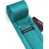 imageHISDERN Mens Ties Solid Color Ties for Men Formal Necktie with Pocket Square Set Satin Silk Neck Tie Handkerchiefs SetAteal Turquoise
