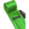 imageHISDERN Mens Ties Solid Color Ties for Men Formal Necktie with Pocket Square Set Satin Silk Neck Tie Handkerchiefs SetBgreen Emerald Bright