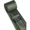 imageHISDERN Mens Ties Solid Color Ties for Men Formal Necktie with Pocket Square Set Satin Silk Neck Tie Handkerchiefs SetBgreen Olive