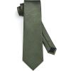 imageHISDERN Mens Ties Solid Color Ties for Men Formal Necktie with Pocket Square Set Satin Silk Neck Tie Handkerchiefs SetBgreen Olive