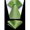 imageHISDERN Mens Ties Solid Color Ties for Men Formal Necktie with Pocket Square Set Satin Silk Neck Tie Handkerchiefs SetBgreen Sage