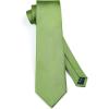 imageHISDERN Mens Ties Solid Color Ties for Men Formal Necktie with Pocket Square Set Satin Silk Neck Tie Handkerchiefs SetBgreen Sage