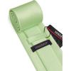 imageHISDERN Mens Ties Solid Color Ties for Men Formal Necktie with Pocket Square Set Satin Silk Neck Tie Handkerchiefs SetBgreen Sage Bright