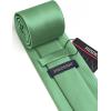 imageHISDERN Mens Ties Solid Color Ties for Men Formal Necktie with Pocket Square Set Satin Silk Neck Tie Handkerchiefs SetBgreen Sage Dark