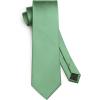 imageHISDERN Mens Ties Solid Color Ties for Men Formal Necktie with Pocket Square Set Satin Silk Neck Tie Handkerchiefs SetBgreen Sage Dark