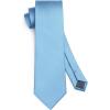 imageHISDERN Mens Ties Solid Color Ties for Men Formal Necktie with Pocket Square Set Satin Silk Neck Tie Handkerchiefs SetCblue Bright