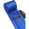 imageHISDERN Mens Ties Solid Color Ties for Men Formal Necktie with Pocket Square Set Satin Silk Neck Tie Handkerchiefs SetCblue Royal
