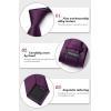 imageHISDERN Mens Ties Solid Color Ties for Men Formal Necktie with Pocket Square Set Satin Silk Neck Tie Handkerchiefs SetDpurple Dark