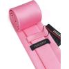 imageHISDERN Mens Ties Solid Color Ties for Men Formal Necktie with Pocket Square Set Satin Silk Neck Tie Handkerchiefs SetEpink