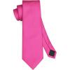 imageHISDERN Mens Ties Solid Color Ties for Men Formal Necktie with Pocket Square Set Satin Silk Neck Tie Handkerchiefs SetEpink Hot