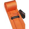 imageHISDERN Mens Ties Solid Color Ties for Men Formal Necktie with Pocket Square Set Satin Silk Neck Tie Handkerchiefs SetHorange