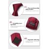 imageHISDERN Mens Ties Solid Color Ties for Men Formal Necktie with Pocket Square Set Satin Silk Neck Tie Handkerchiefs SetIred Burgundy