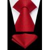 imageHISDERN Mens Ties Solid Color Ties for Men Formal Necktie with Pocket Square Set Satin Silk Neck Tie Handkerchiefs SetIred Light