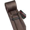 imageHISDERN Mens Ties Solid Color Ties for Men Formal Necktie with Pocket Square Set Satin Silk Neck Tie Handkerchiefs SetJbrown