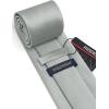 imageHISDERN Mens Ties Solid Color Ties for Men Formal Necktie with Pocket Square Set Satin Silk Neck Tie Handkerchiefs SetLgrey Bright