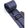 imageHISDERN Mens Ties Solid Color Ties for Men Formal Necktie with Pocket Square Set Satin Silk Neck Tie Handkerchiefs SetLgrey Dark