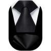 imageHISDERN Mens Ties Solid Color Ties for Men Formal Necktie with Pocket Square Set Satin Silk Neck Tie Handkerchiefs SetKblack