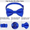 imageHISDERN Bow Ties for Men PreTied Bow Tie Floral Paisley Handkerchief Classic Formal Bowtie and Pocket Square Cufflinks Set02paisley Royal Blue