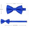 imageHISDERN Bow Ties for Men PreTied Bow Tie Floral Paisley Handkerchief Classic Formal Bowtie and Pocket Square Cufflinks Set02paisley Royal Blue
