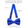 imageHISDERN Bow Ties for Men PreTied Bow Tie Floral Paisley Handkerchief Classic Formal Bowtie and Pocket Square Cufflinks Set02paisley Royal Blue