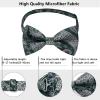 imageHISDERN Bow Ties for Men PreTied Bow Tie Floral Paisley Handkerchief Classic Formal Bowtie and Pocket Square Cufflinks Set03dark Green