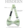 imageHISDERN Bow Ties for Men PreTied Bow Tie Floral Paisley Handkerchief Classic Formal Bowtie and Pocket Square Cufflinks Set03sage Green