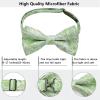 imageHISDERN Bow Ties for Men PreTied Bow Tie Floral Paisley Handkerchief Classic Formal Bowtie and Pocket Square Cufflinks Set03sage Green